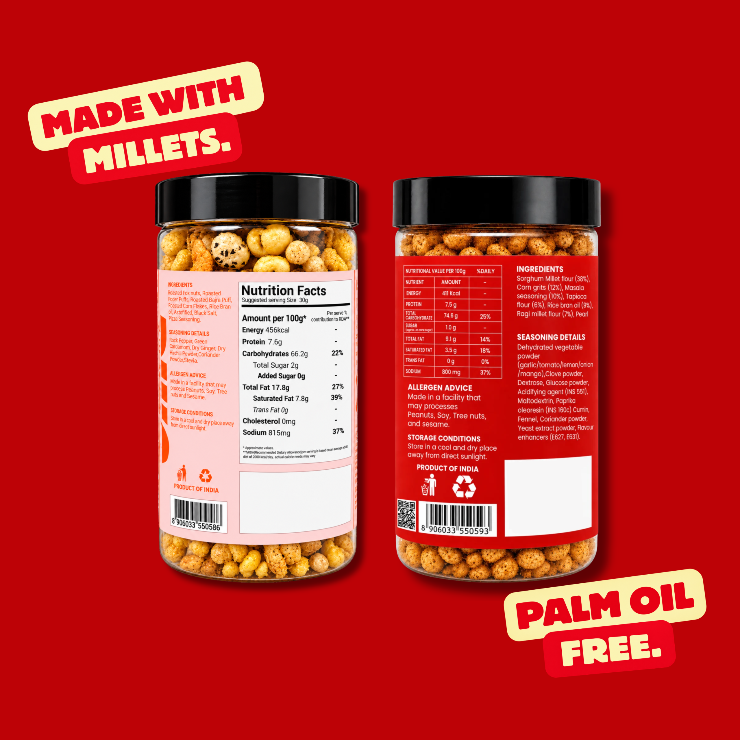Oh!G Twin Crunch – Makhana Mix + Millet Bhel - Image 2
