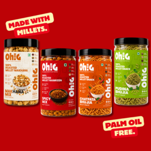 Oh!G Flavor Four – Makhana Mix + Spicy Mix + Pudina Bhujia + Chatpata Bhujia