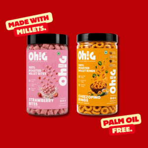 Oh!G Twin Crunch – Strawberry Bites + Cheezopino Rings
