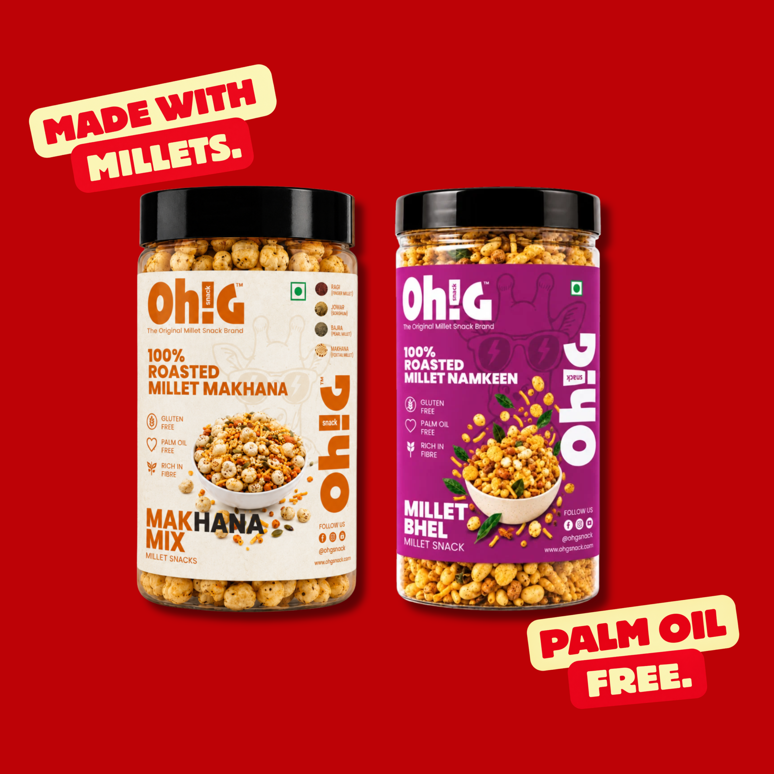 Oh!G Twin Crunch – Makhana Mix + Millet Bhel