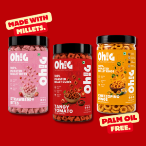 Oh!G Triple Treat – Strawberry Bites + Tangy Tomato + Cheezopino Rings