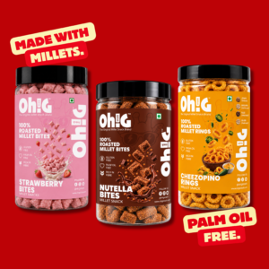 Oh!G Three-Way Crunch – Strawberry Bites + Nutella Bites + Cheezopino Rings