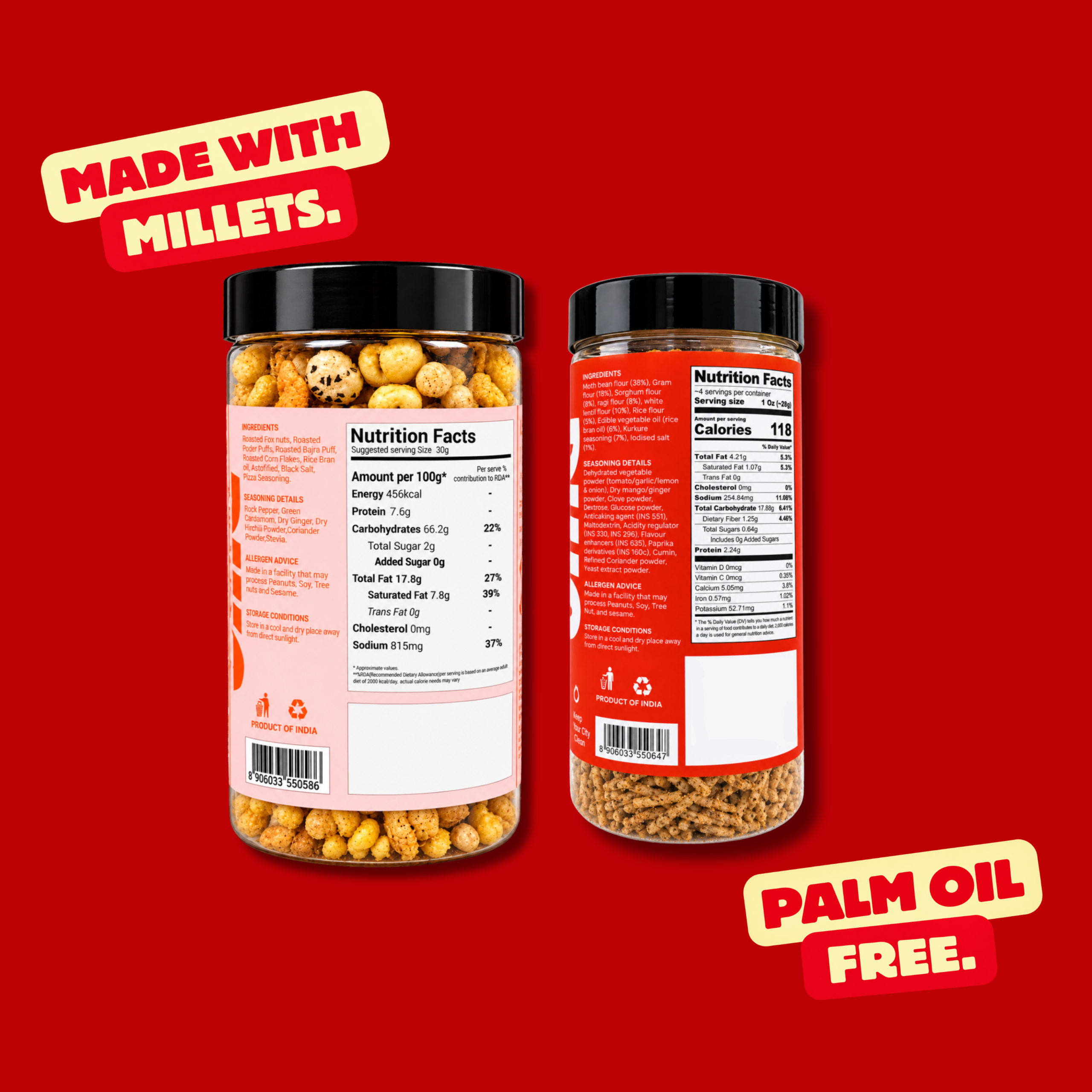Oh!G Crunch Pair – Makhana Mix + Chatpata Bhujia - Image 2