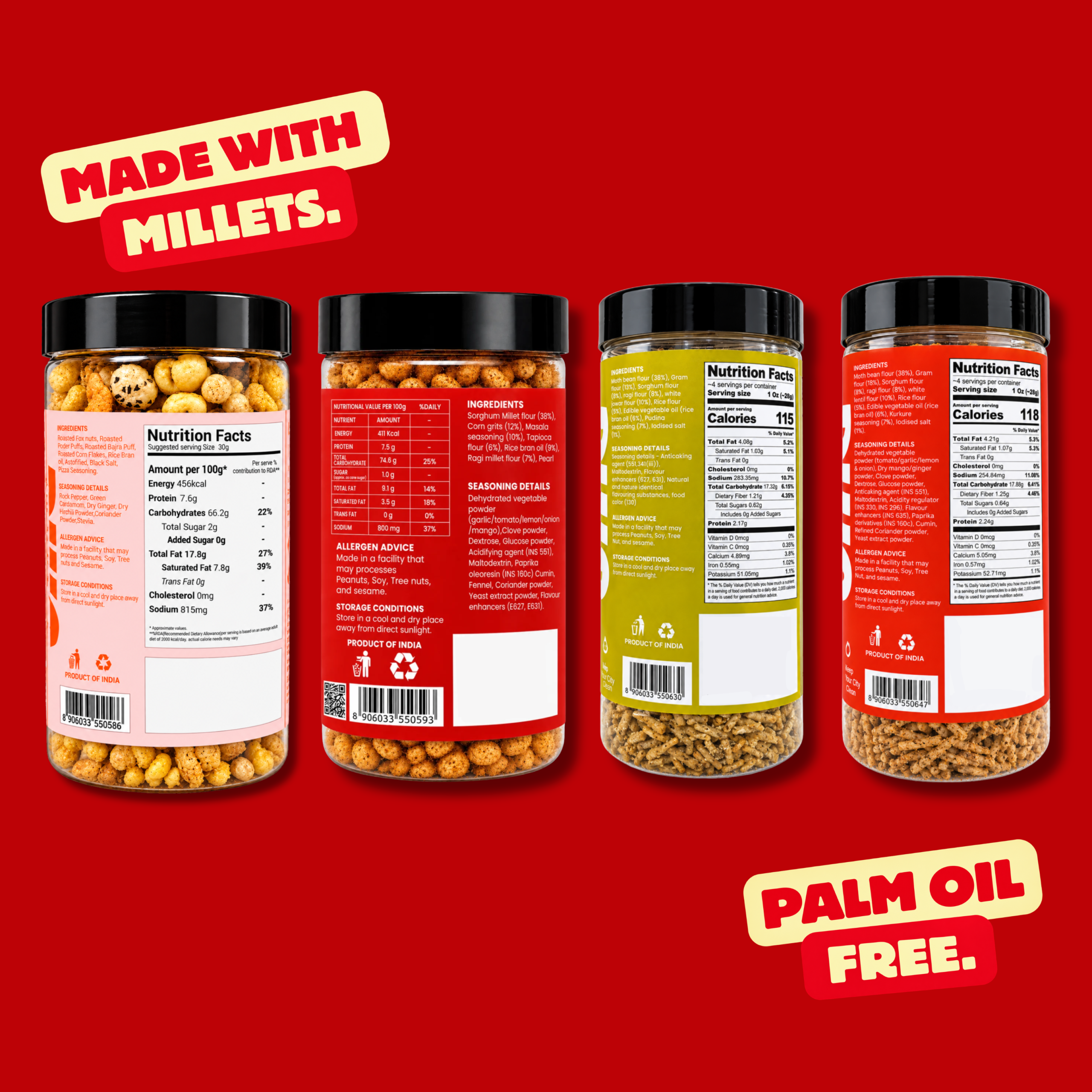Oh!G Flavor Four – Makhana Mix + Spicy Mix + Pudina Bhujia + Chatpata Bhujia - Image 2