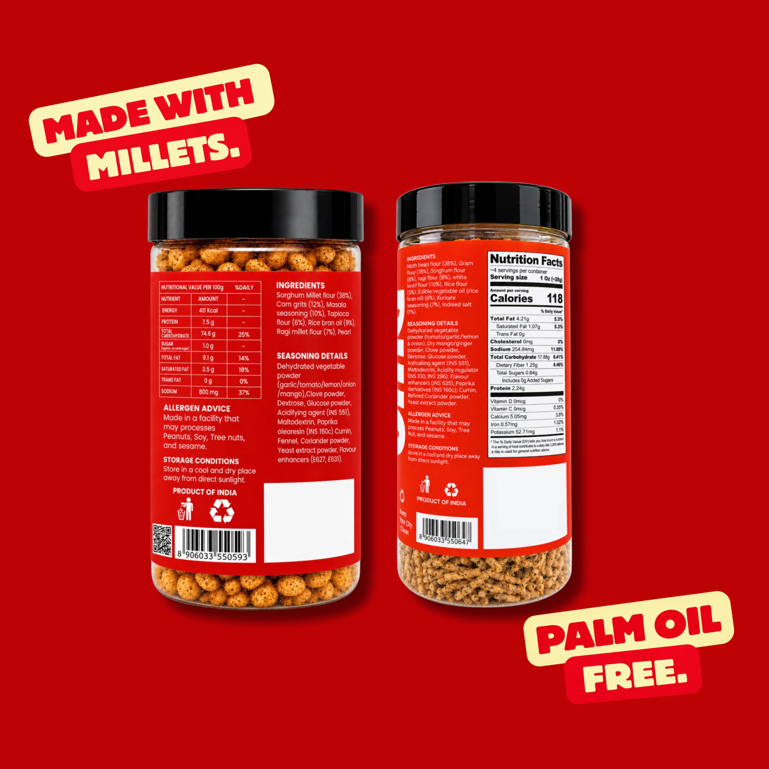 Oh!G Crunch Pair – Millet Bhel + Chatpata Bhujia - Image 2