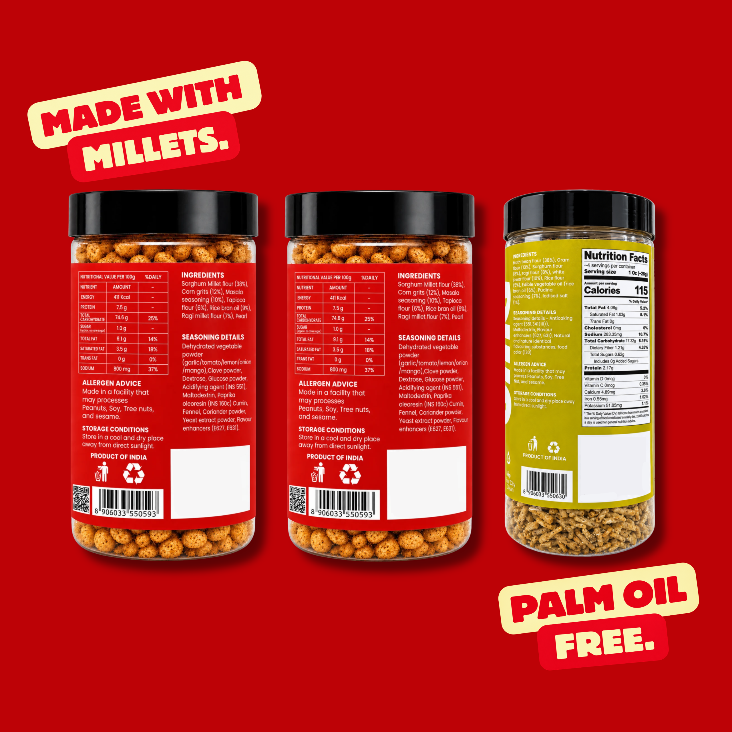 Oh!G Trio Blast – Spicy Mix + Millet Bhel + Pudina Bhujia - Image 2