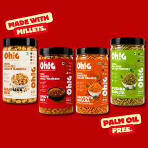 Oh!G Flavor Four – Makhana Mix + Spicy Mix + Pudina Bhujia + Chatpata Bhujia