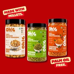 Oh!G Triple Munch – Makhana Mix + Pudina Bhujia + Chatpata Bhujia