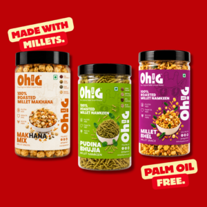 Oh!G Three-Way Crunch – Makhana Mix + Millet Bhel + Pudina Bhujia 2