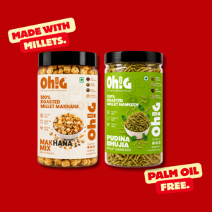 Oh!G Flavor Faceoff – Makhana Mix + Pudina Bhujia