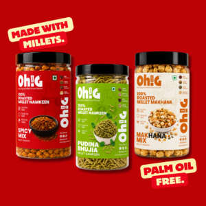 Oh!G Trio Blast – Makhana Mix + Spicy Mix + Pudina Bhujia