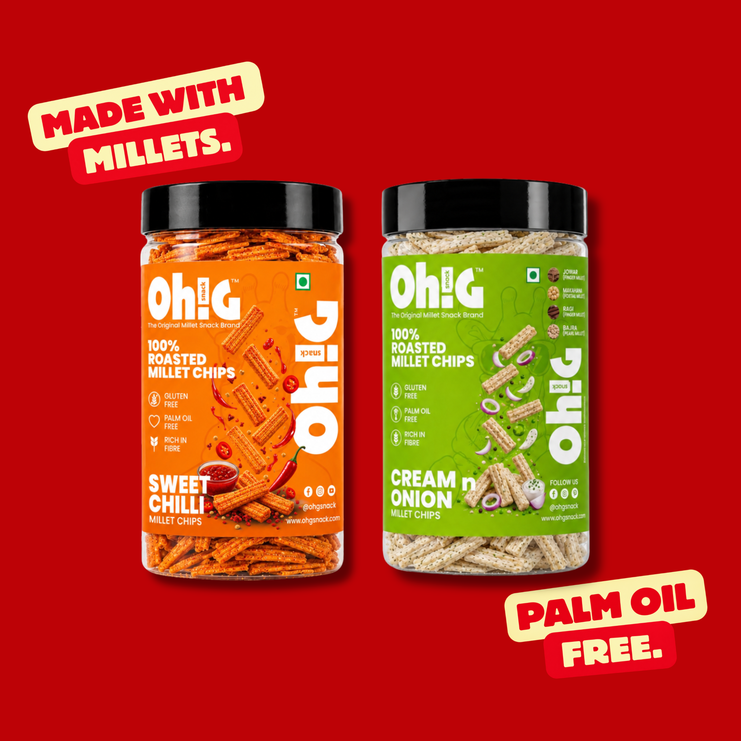 Oh!G Crunch Pair – Sweet Chilli + Cream & Onion 2