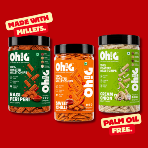Oh!G Flavor Trio – Ragi Peri Peri + Sweet Chilli + Cream & Onion
