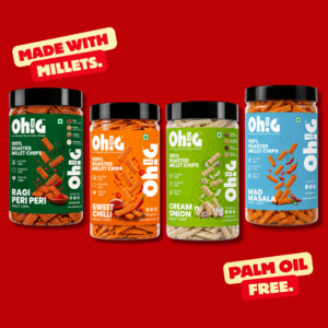 Oh!G Flavor Quartet – Ragi Peri Peri + Mad Masala + Sweet Chilli + Cream & Onion 2